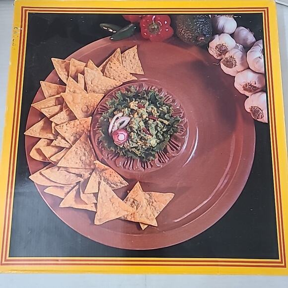 Cantina Terracotta Tostada Platter Bentson West 15" Chips Dip Southwestern - Picture 2 of 5